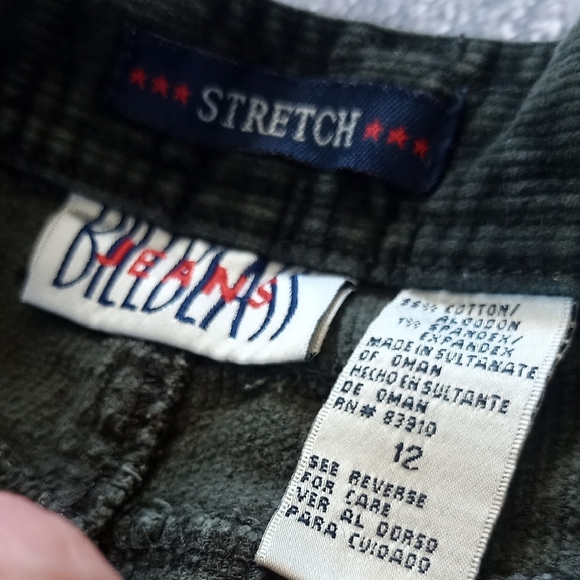 Vintage BILL BLASS Corduroy Green Mom Jeans STRETCH\ - Picture 2 of 9